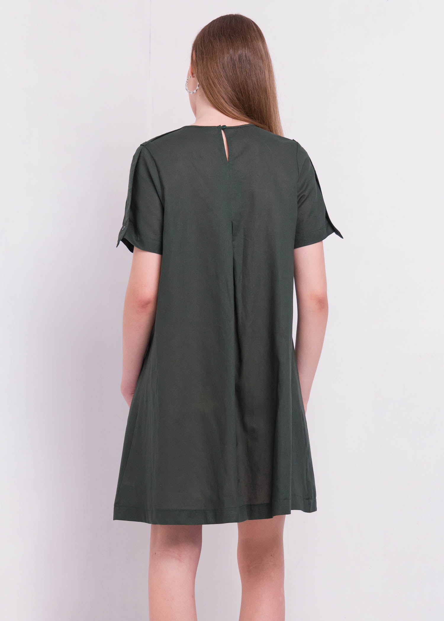 Shift Dress With Tab Detail