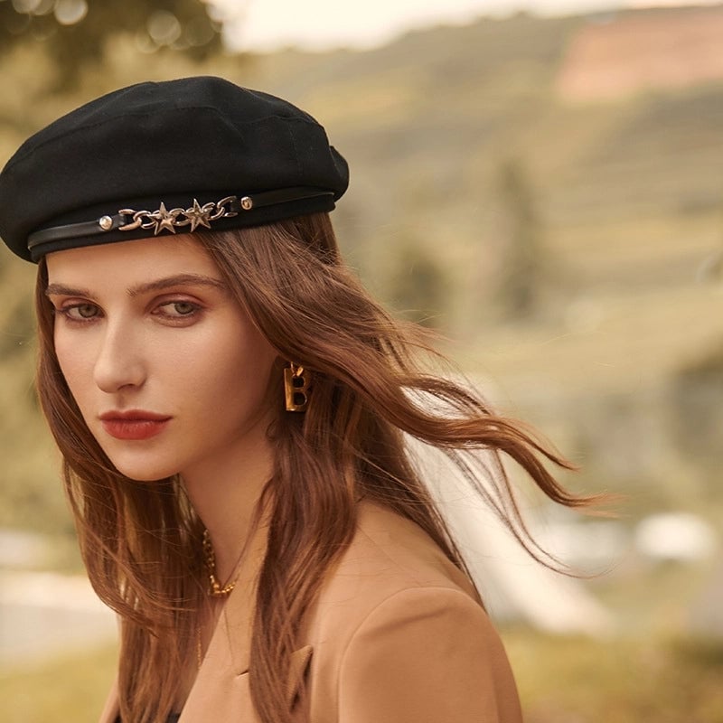 Women's Basic Solid Color Eaveless Beret Hat