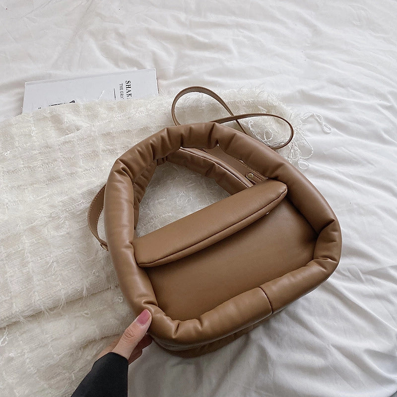 Women's Medium Nylon Solid Color Classic Style Streetwear Square Zipper Shoulder Bag Handbag Crossbody Bag