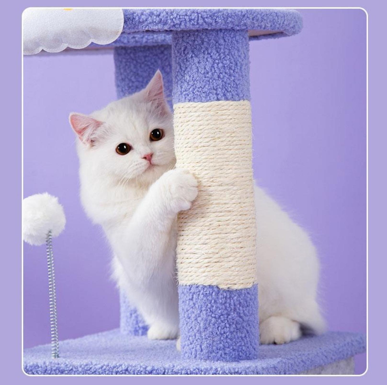 Walking Among The Starry Sky Cat Tree With Scratching Posts