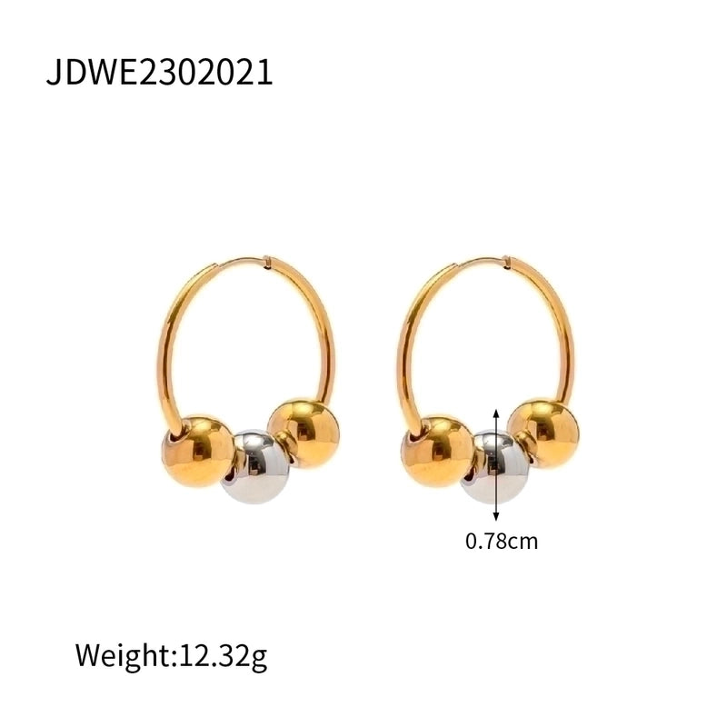 Casual Classic Style Geometric 304 Stainless Steel Plating Rings Earrings Necklace