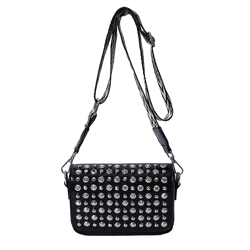 Women's Small Pu Leather Solid Color Streetwear Square Flip Cover Crossbody Bag