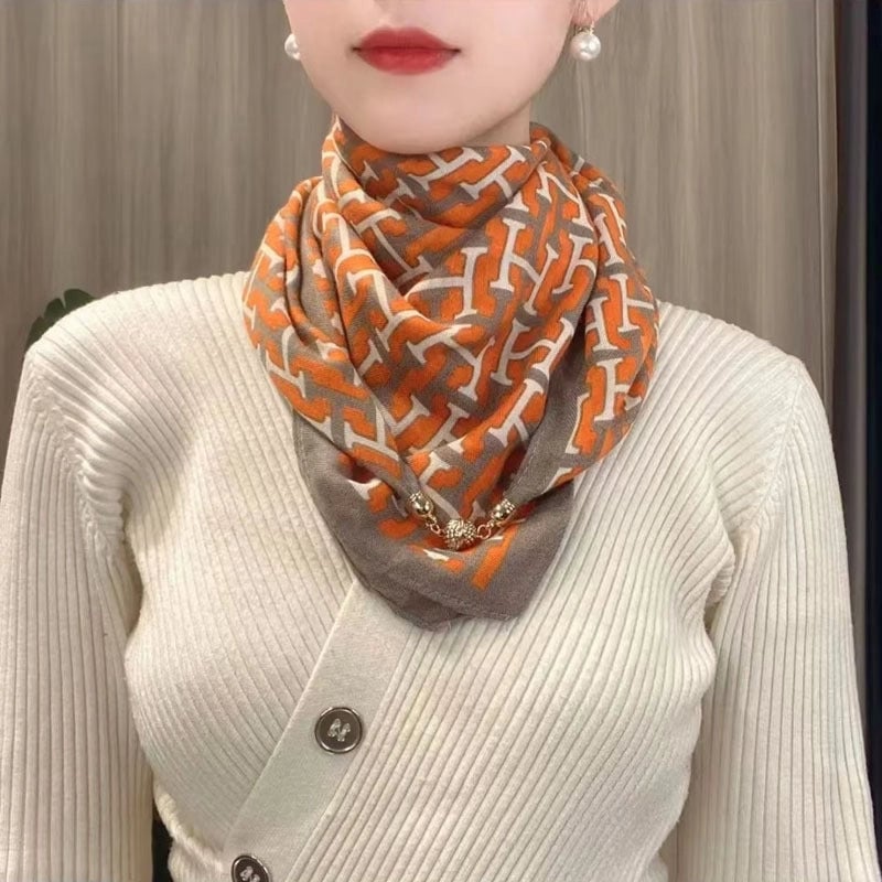 Women's Streetwear Printing Cotton And Linen Silk Scarf