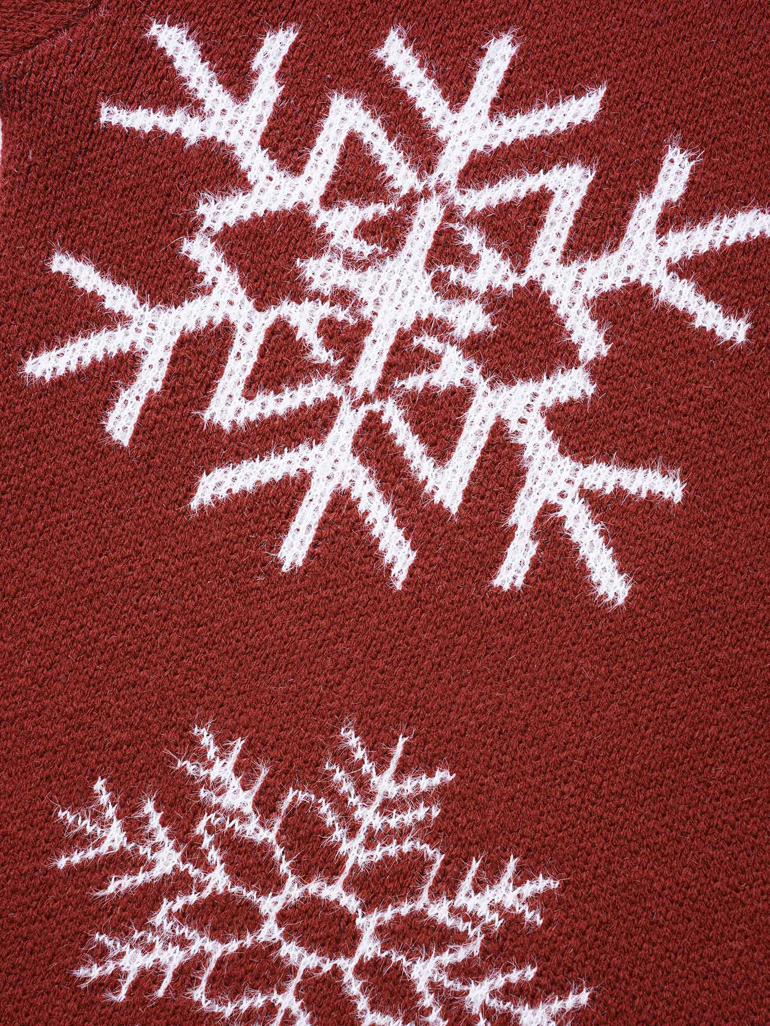 Snowflakes Pattern Drop Shoulders Pullover