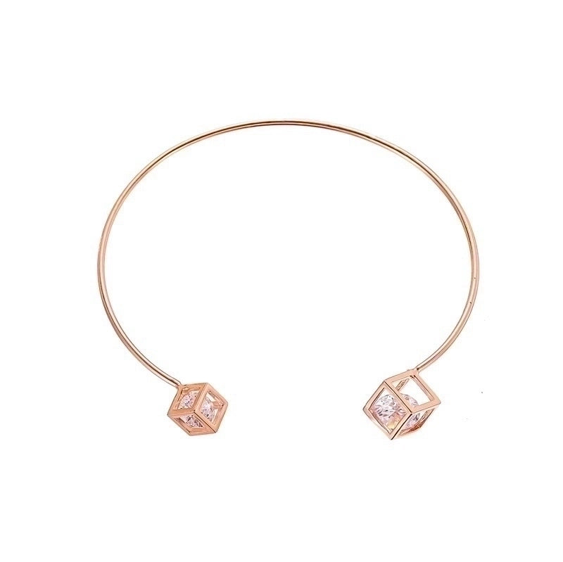 Alloy Gold Plated Silver Plated Fashion Plating Inlay Heart Shape Feather Bow Knot Bangle