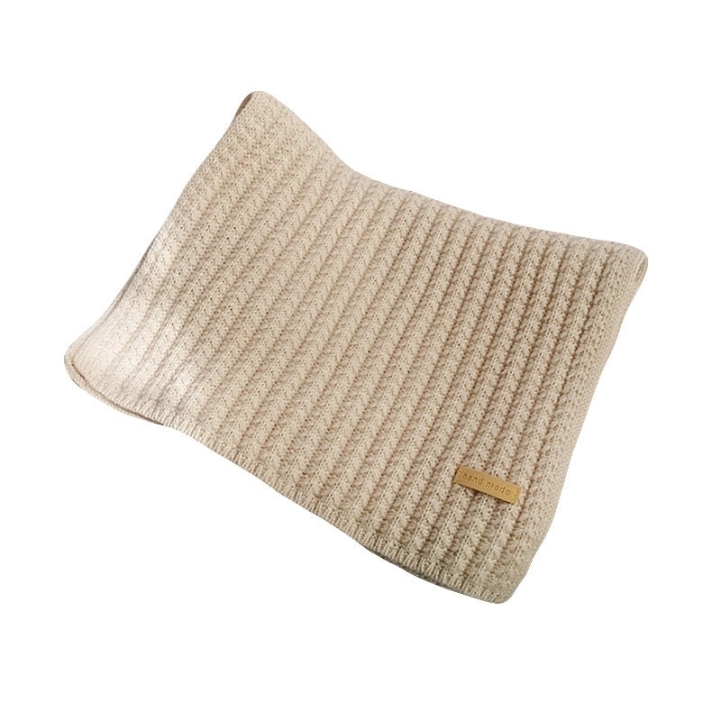 Women's Japanese Style Sweet Solid Color Yarn Scarf