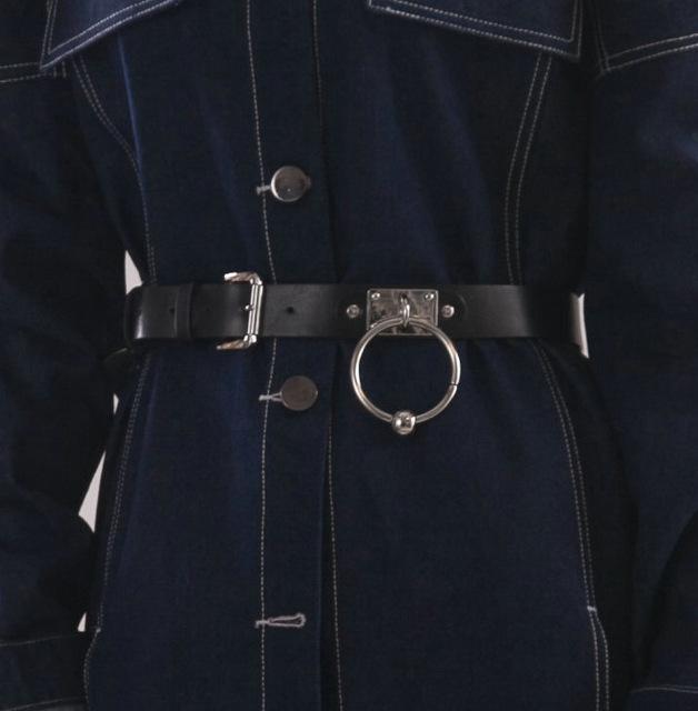 Steel Ring Leather Belt
