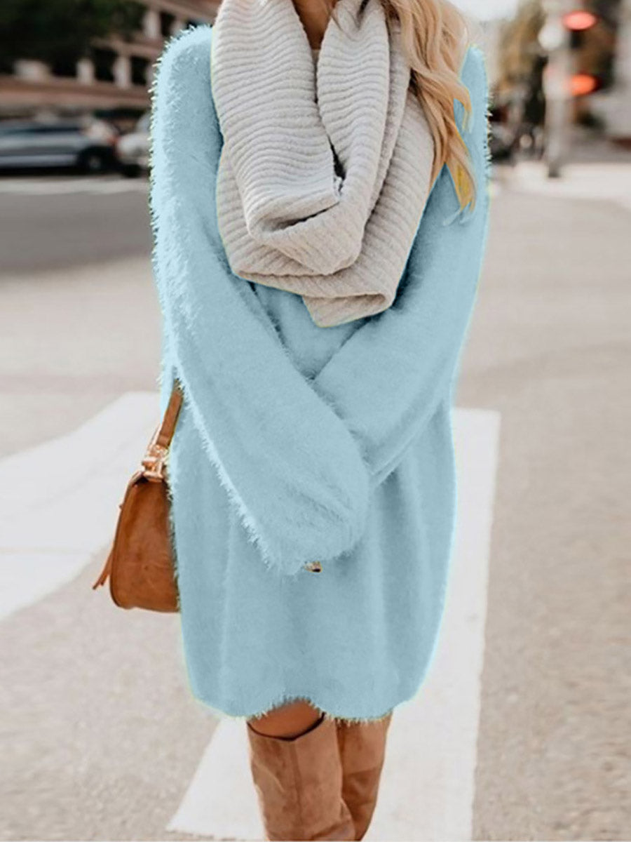 Plush Sweater Dress(8 colors)