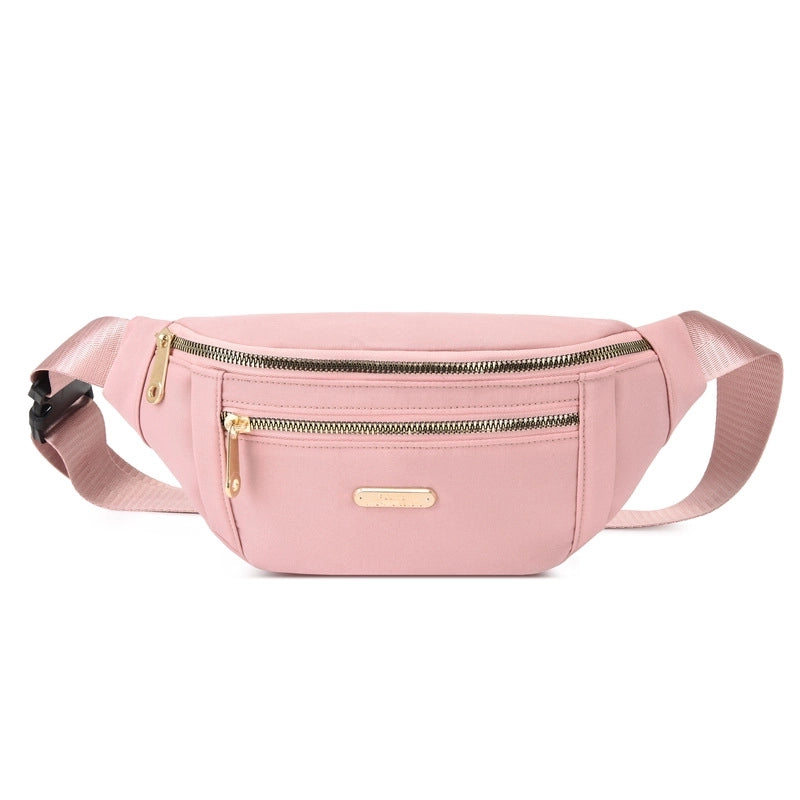 Women's Fashion Solid Color Oxford Cloth Waist Bags