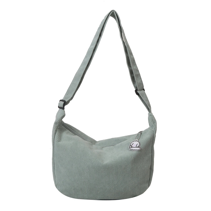 Women's All Seasons Canvas Solid Color Vintage Style Square Zipper Shoulder Bag