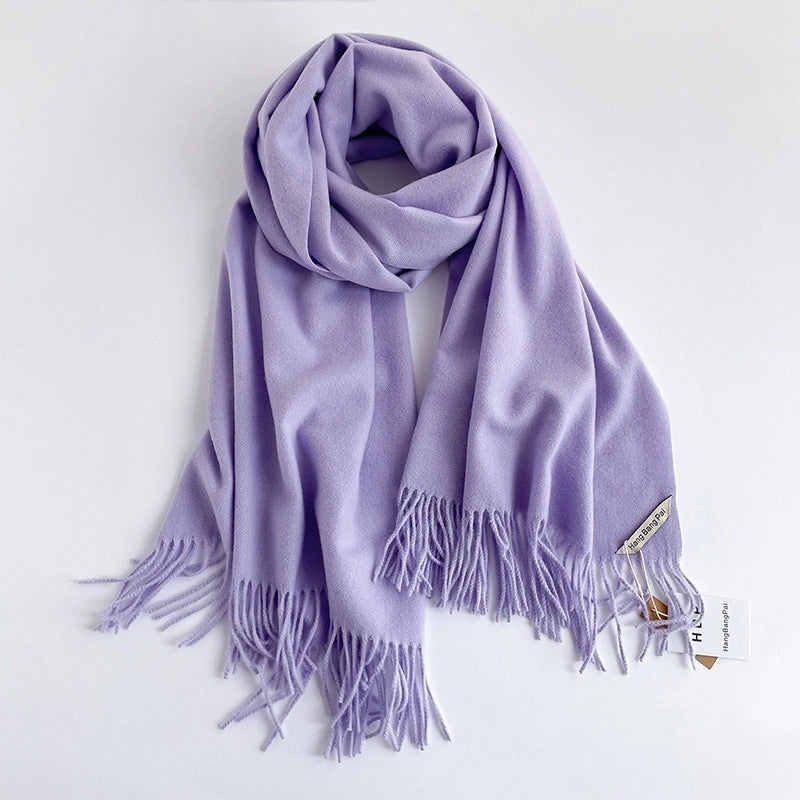 Unisex Casual Basic Solid Color Imitation Cashmere Scarf