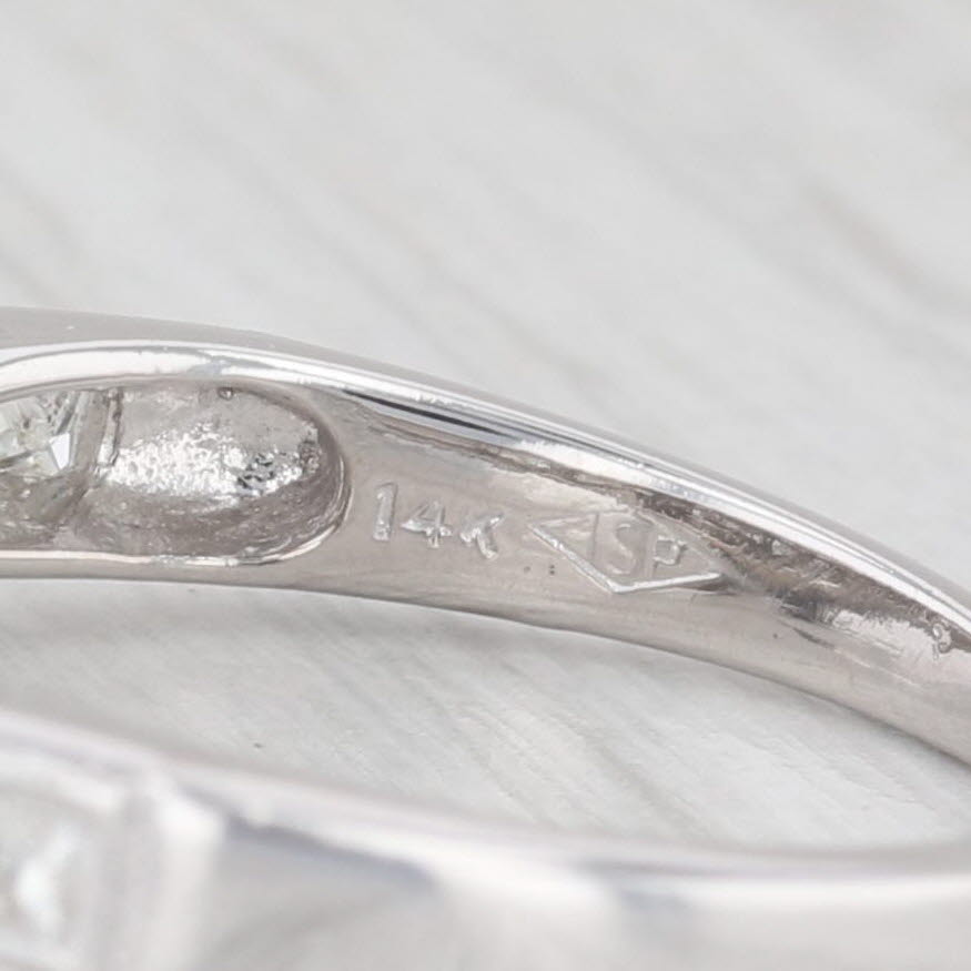 1.06ctw Princess Diamond Engagement Ring 14k White Gold Size 6 3-Stone