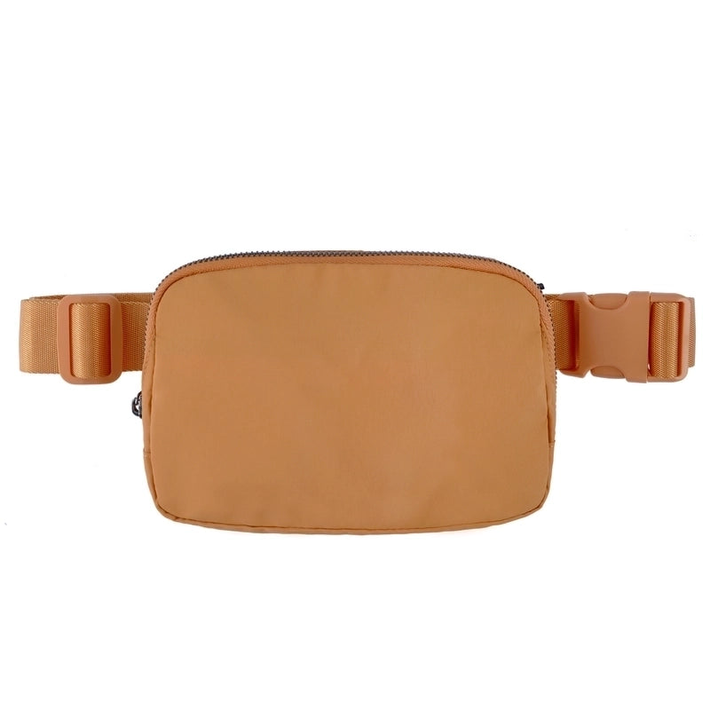 Women's Sports Solid Color Nylon Waist Bags