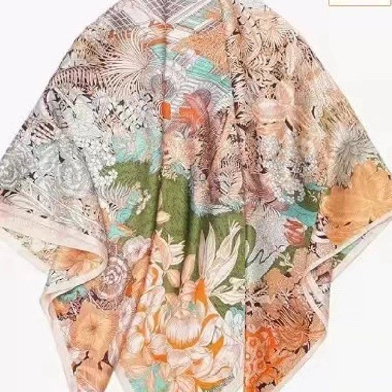 Women's Elegant Printing Silk Silk Scarf