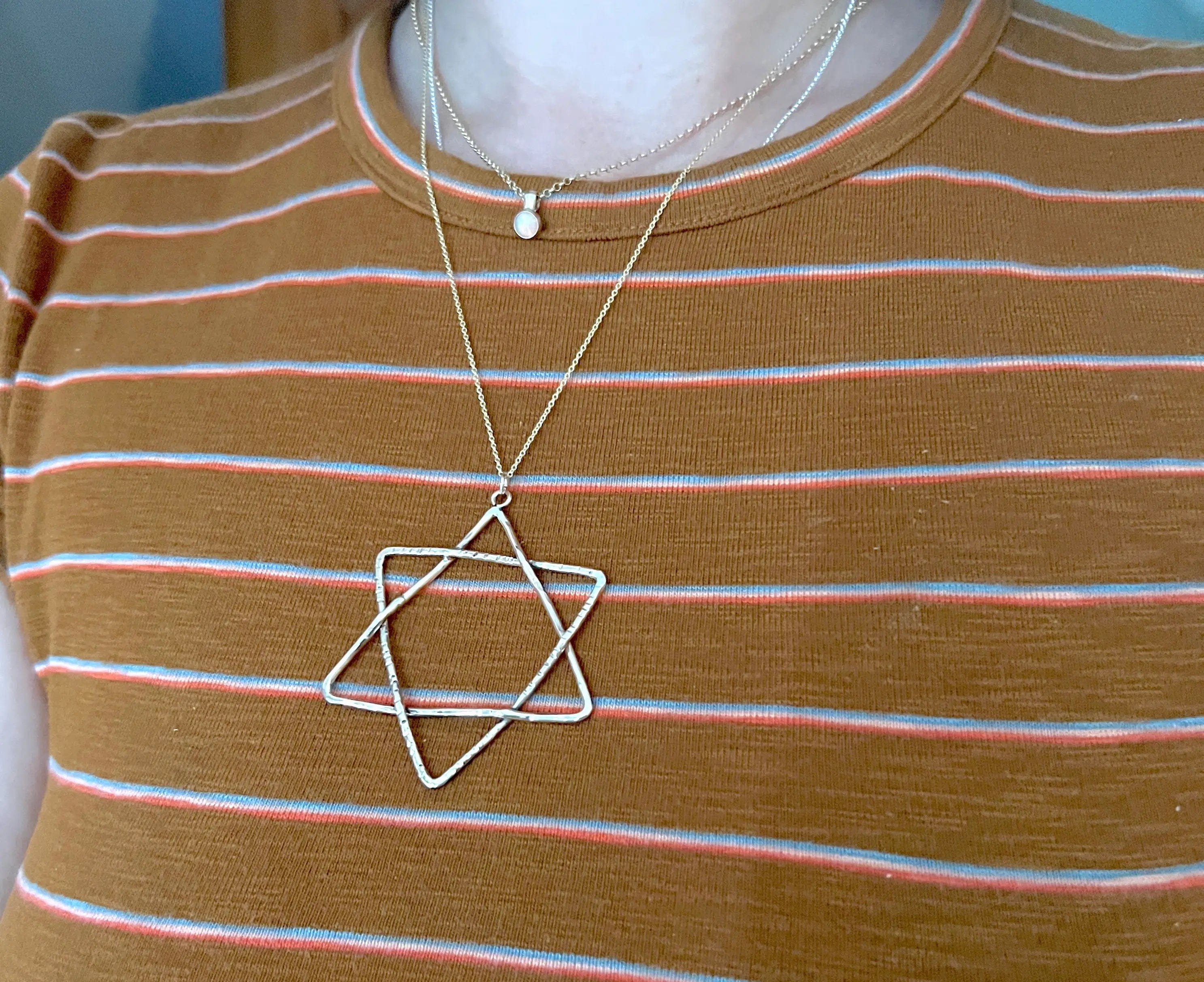 Sterling Silver Handmade Organic Star of David - Small or Large