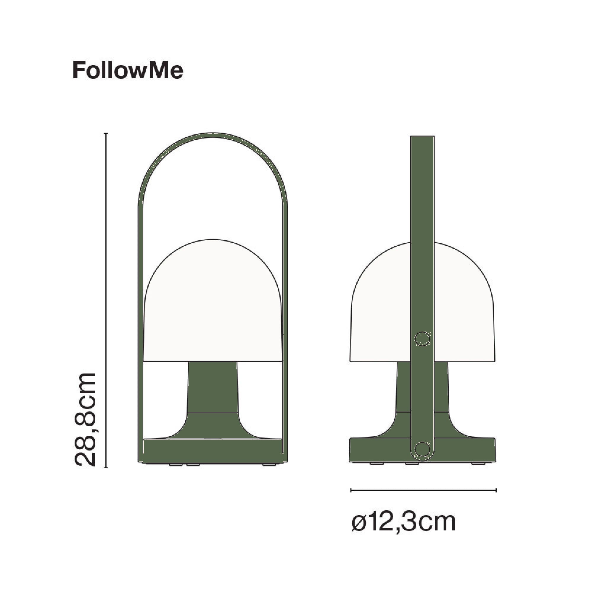 Marset Follow Me Rechargeable Lamp . Green