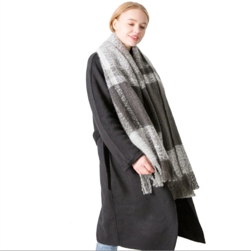 Unisex Casual Minimalist Lattice Polyester Scarf