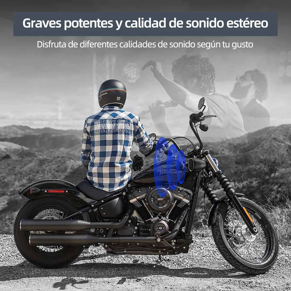 Bocinas Moto Alarma Con Bluetooth Usb Fm Tf