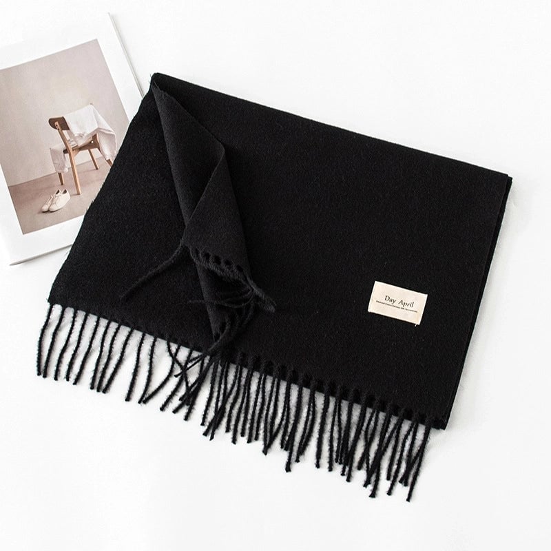 Women's Sweet Solid Color Polyester Scarf