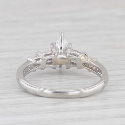 Vintage 0.65ctw Marquise Diamond Engagement Ring 950 Platinum Size 6