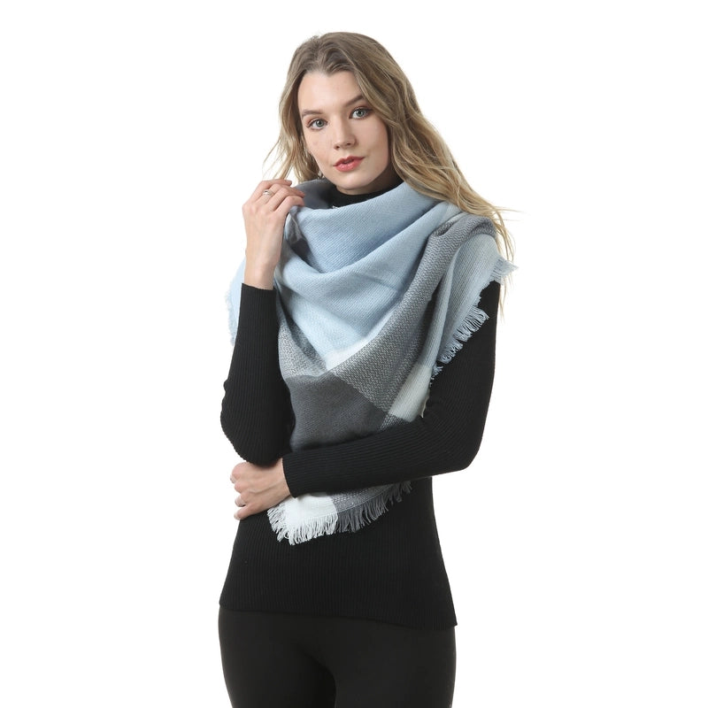Autumn And Winter Plaid Square Extensive Warm Cashmere Scarf Women's Scarf