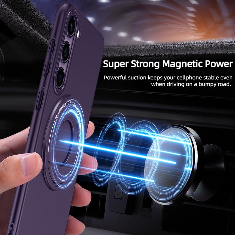 Matte Invisible Stand Magnetic Case For Samsung S23/ S23+/ S23 Ultra