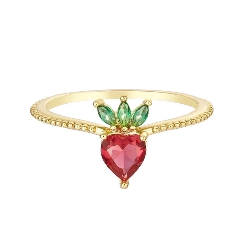 Color Zirconium Cherry Peach Tropical Fruit Rings