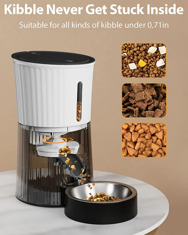 Automatic pet feeder cat feeder pet dry food dispenser triple preservation with stainless steel bowl dog feeder