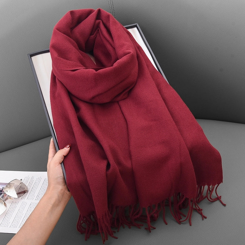 Women's Basic Solid Color Polyester Scarf