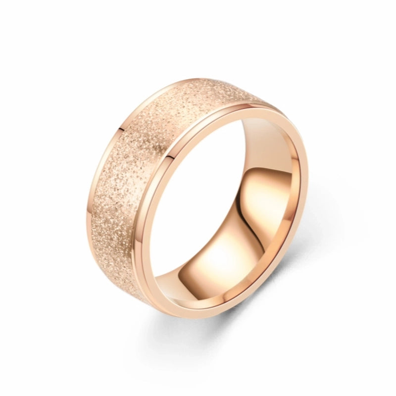 Fashion U Shape Titanium Steel 18K Gold Plated Plating Rings
