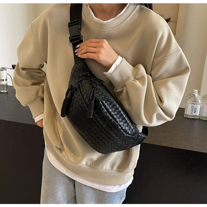 Women's Streetwear Solid Color Pu Leather Waist Bags
