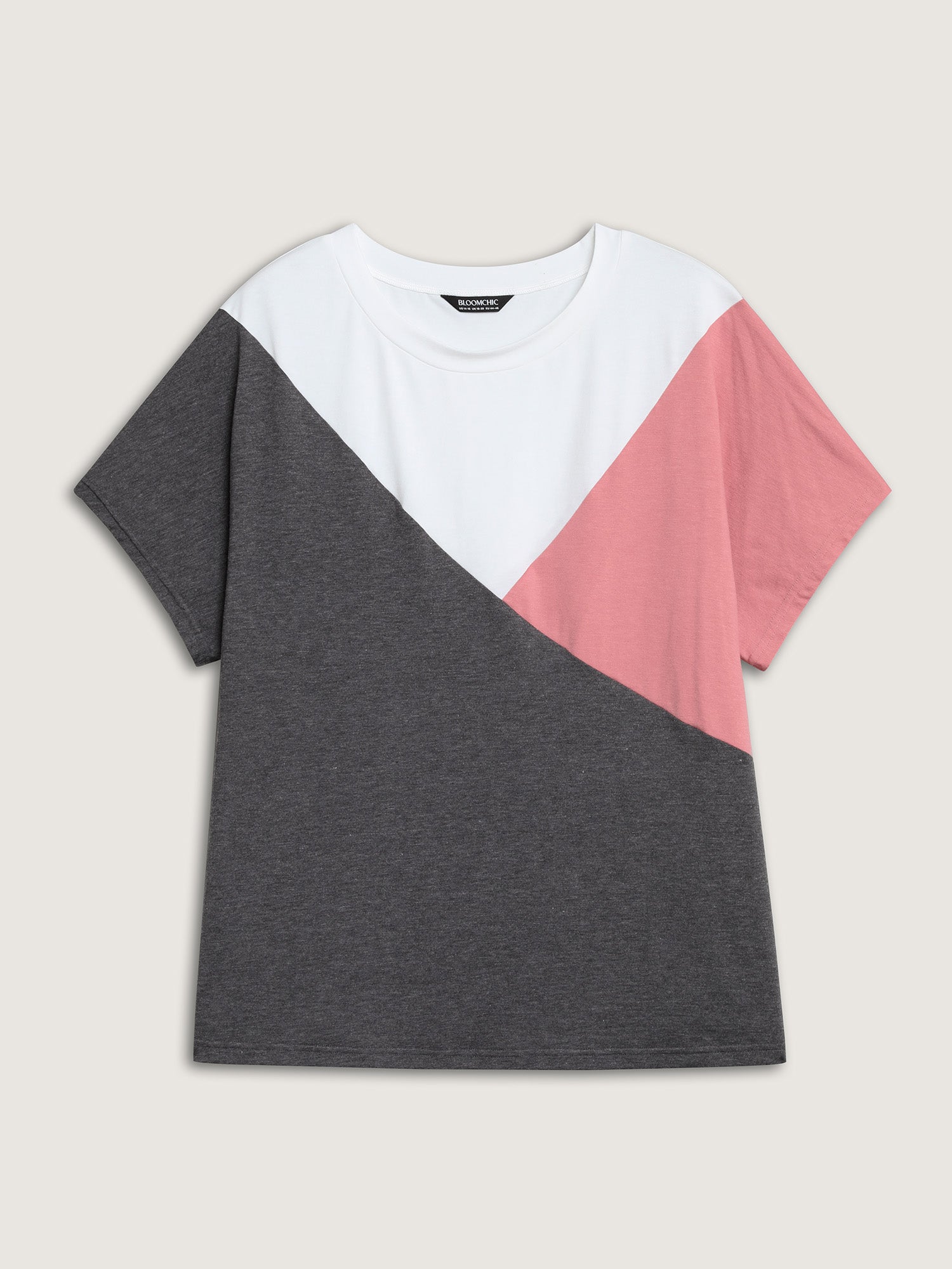 Color Block Round Neck T-Shirt