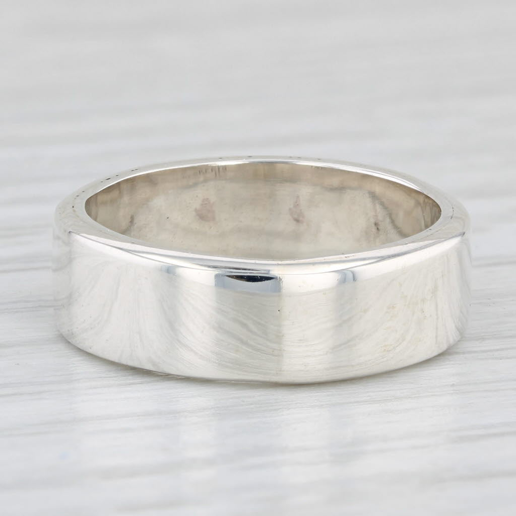 Waves Pattern Band Ring Sterling Silver 14k Gold Size 6.75 S Skeets Nautical