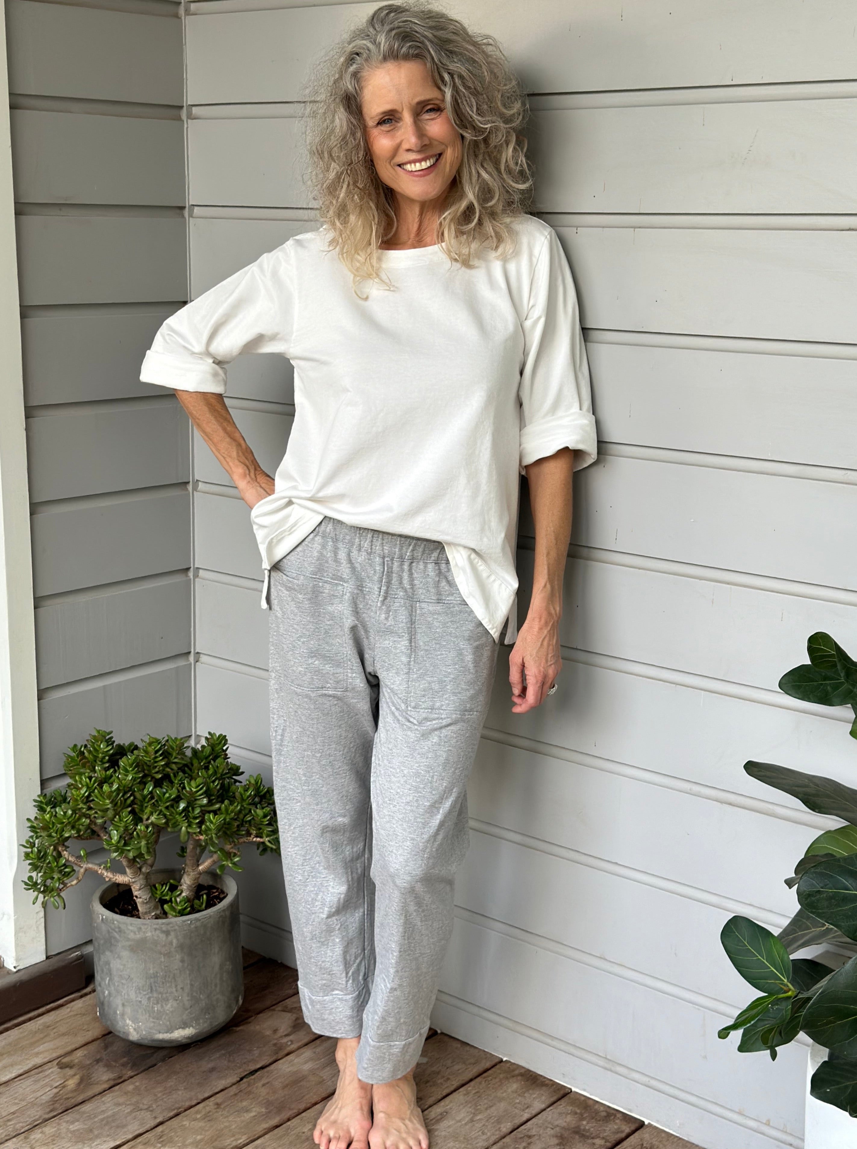 darcy capri pants  - misty knit