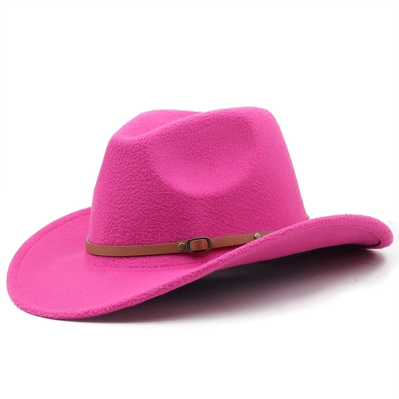 New Western Cowboy Hat Felt Hat Ethnic Style Men And Women Tibetan Tibetan Edge Hat