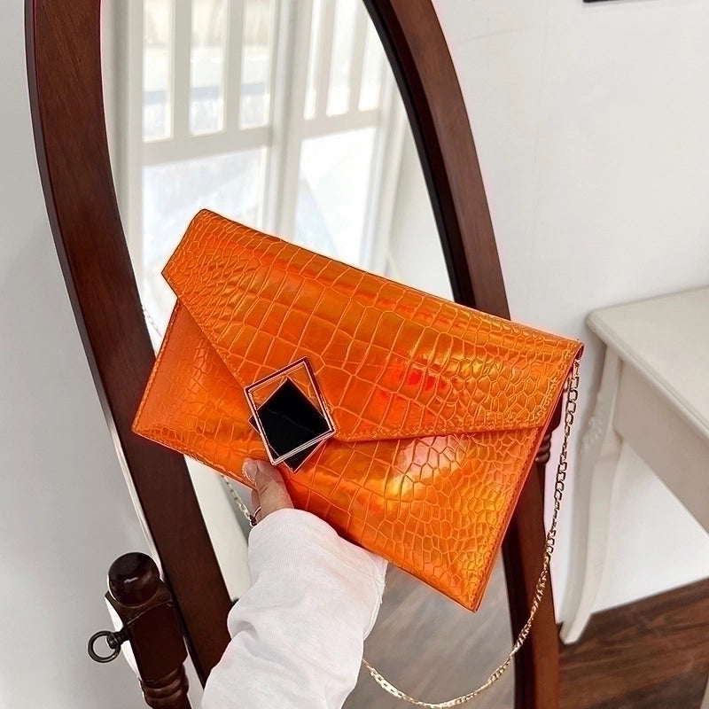 Women's Pu Leather Solid Color Streetwear Flip Cover Shoulder Bag Crossbody Bag