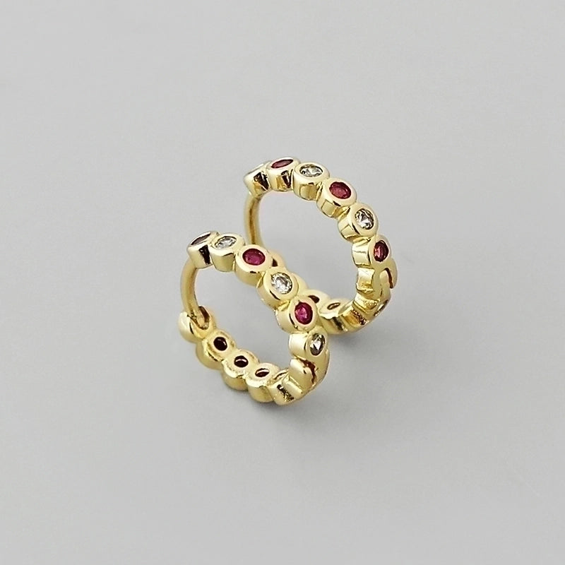 2 Pieces Minimalist Geometric Copper Plating Ear Studs 1 Pair