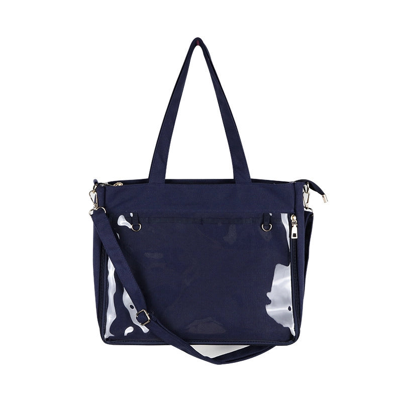 Women's Medium PVC Solid Color Classic Style Square Zipper Shoulder Bag