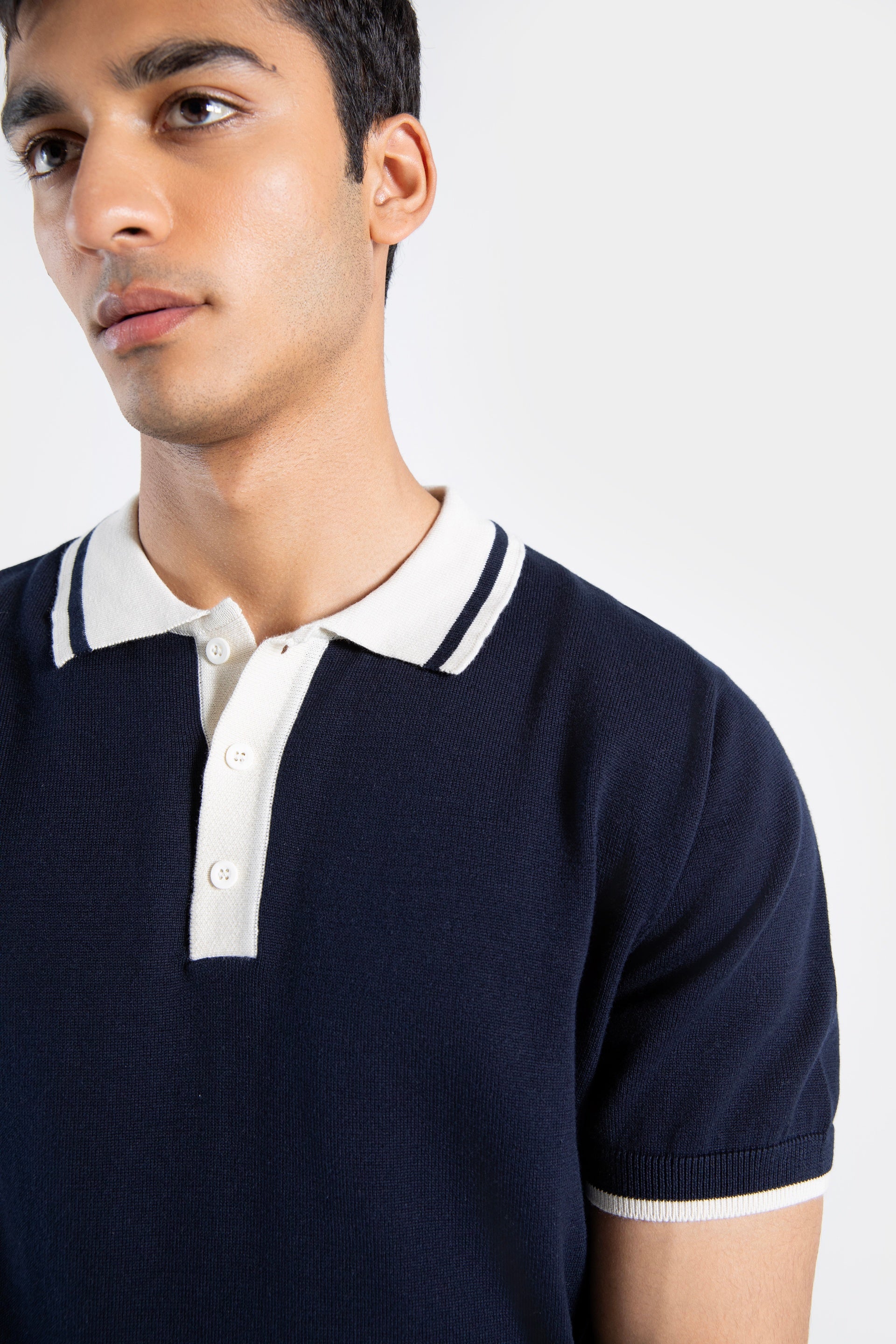 Knitted Polo With Contrast Details