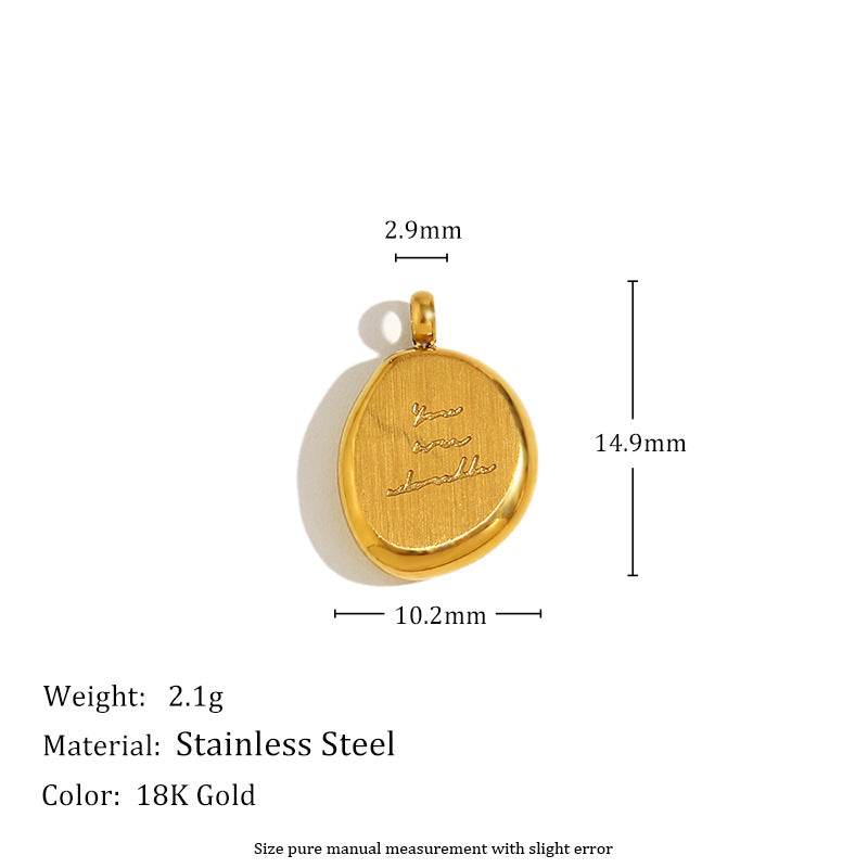 Hot Selling Diy Necklace Accessories Stainless Steel Plated 18K Gold Drop Oil Drop Love Wings Cherry Pendant
