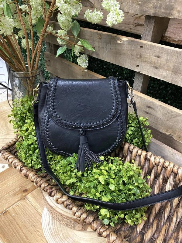 Women's Large All Seasons Pu Leather Vintage Style Saddle Bag