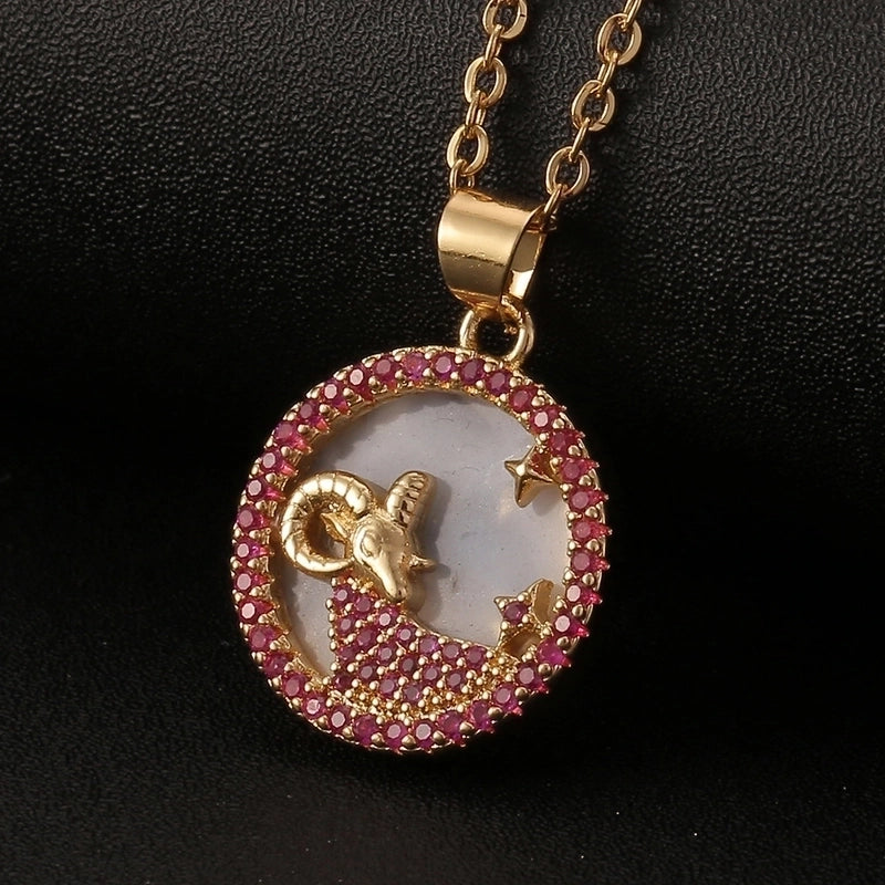 Copper Inlaid Zircon Copper Necklaces