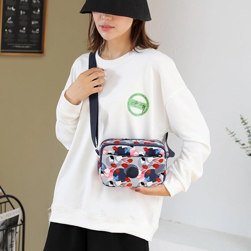 Unisex Oxford Cloth Printing Streetwear Square Zipper Square Bag