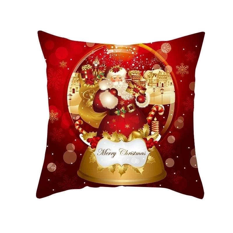 Christmas Classical Cute Ethnic Style Cartoon Santa Claus Fibre Peach Skin Pillow Cases Couch & Sofa Decor