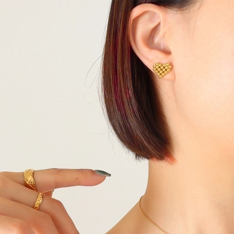 Fashion 304 Stainless Steel No Inlaid 18K Gold Plated