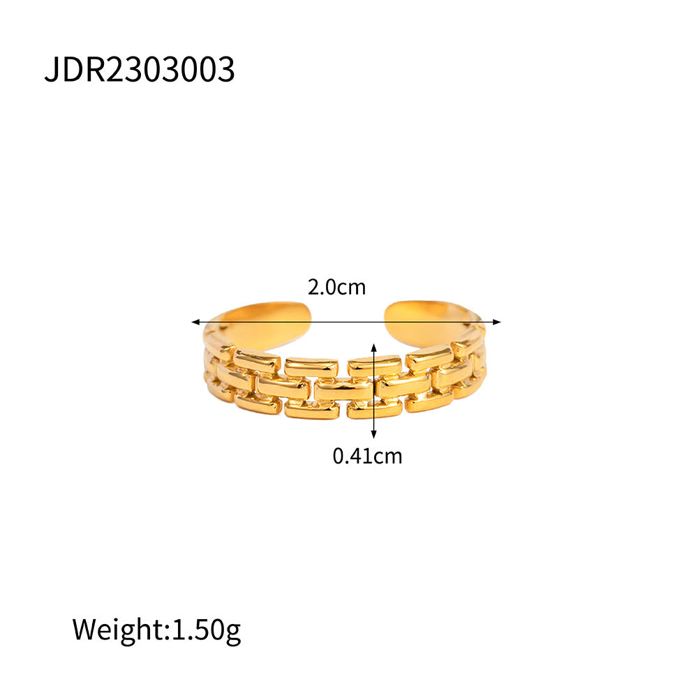 Jie Ding Stainless Steel Retro Love Ring Niche Ring Titanium Steel Bracelet Rings