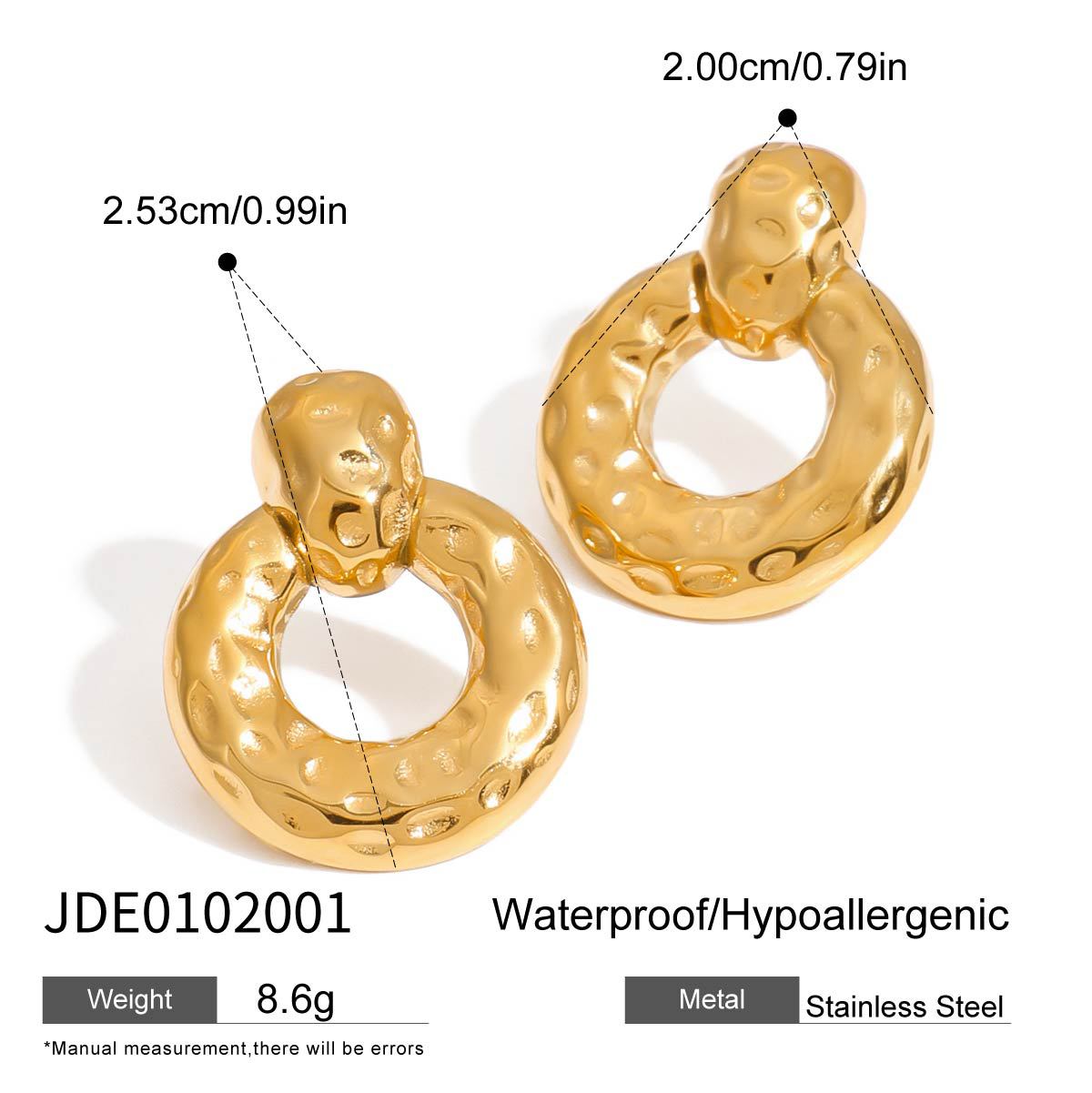 Stainless Steel Circle Earrings Earrings Design Niche Earrings Titanium Steel
