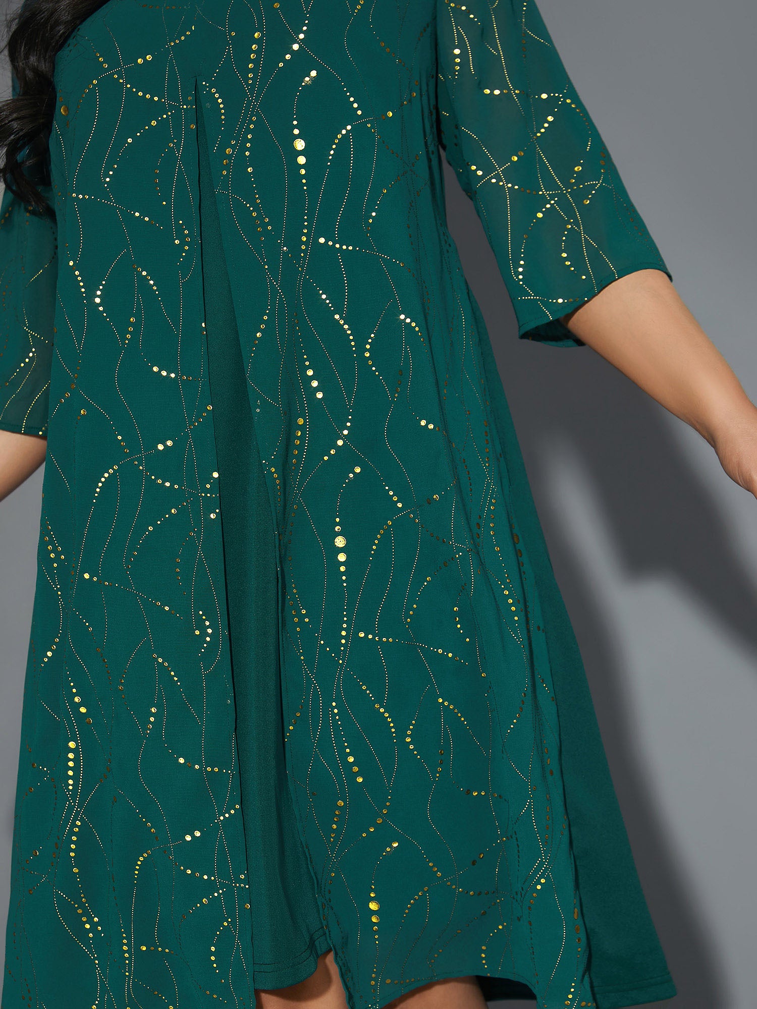 Glitter 2-In-1 Layered  Dress