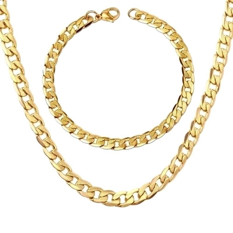 Fashion Geometric Stainless Steel Plating Bracelets Necklace