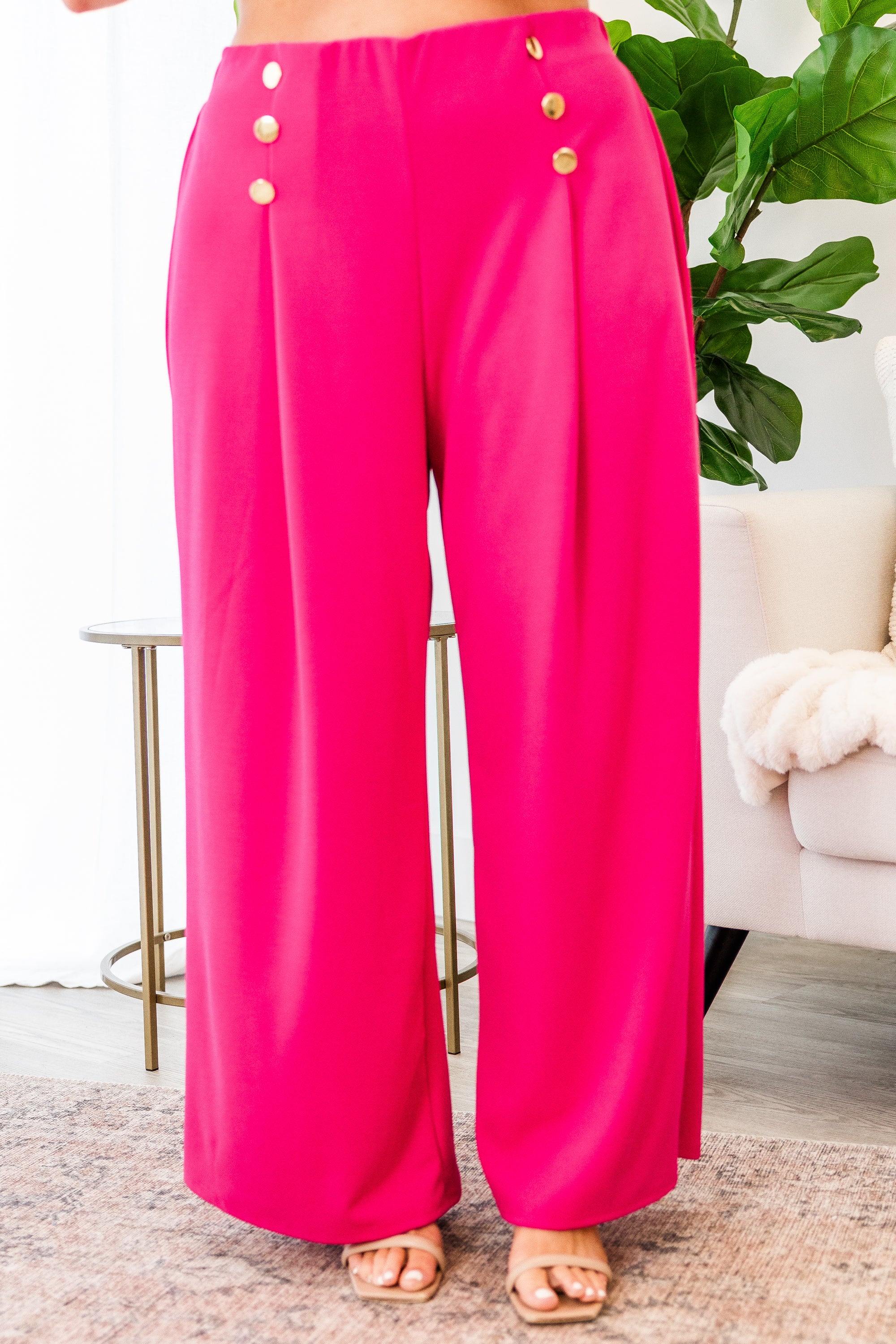 Never Be Outdone Pants. Fuchsia